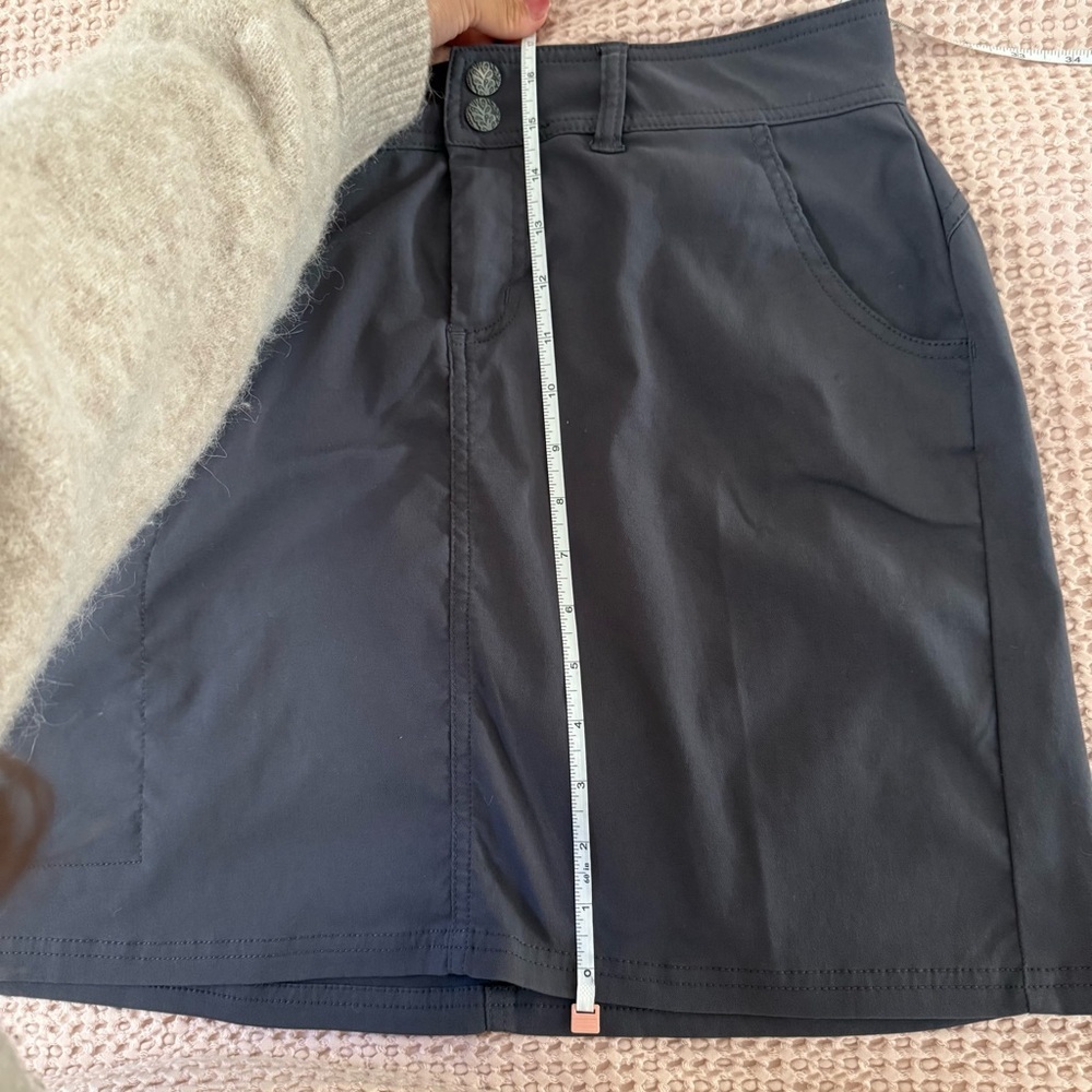 prAna Halle Skort Women’s 8 Moonrock Gray Stretch Hiking Skirt - Picture 10 of 11